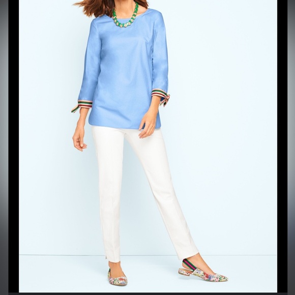 NWOT Talbots Grosgrain-Ribbon-Tie Top, size Small - Picture 5 of 7